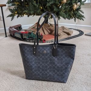 Coach Black and Gray Tote Bag